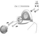 Bisk Sandra fedeles WC papír tartó fehér műanyag 23402