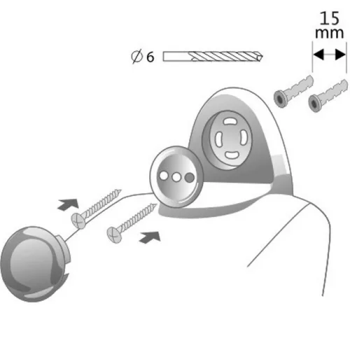 Bisk Sandra fedeles WC papír tartó fehér műanyag 23402