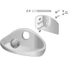 Bisk Sandra szappantartó fehér műnyag 23502