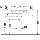 Duravit D-Neo mosdó csaplyukkal alul mázas 55x44 (2366550000)