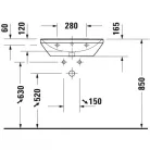 Duravit D-Neo mosdó csaplyuk nélkül alul mázas 60x44 2366600060