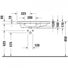Duravit D-Neo bútorral aláépíthető mosdó balos medence 80x48 (2369800000)