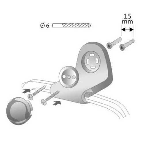 Bisk Sandra törölköző tartó gyűrű fehér műanyag 23902
