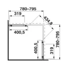 Jika Cubito Pure szögletes zuhanykabin 80 cm ezüst profil átlátszó üveg (2512410026681)