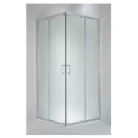 Jika Cubito Pure szögletes zuhanykabin 100 cm ezüst profil átlátszó üveg (2512430026681)