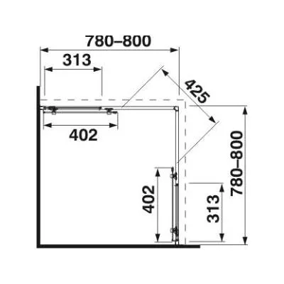 Jika Lyra Plus szögletes zuhanykabin 80 cm fehér profil arctic üveg (2513810006661)