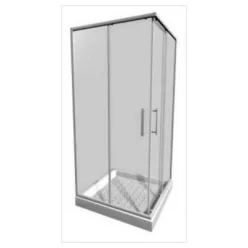   Jika Lyra Plus szögletes zuhanykabin 90 cm fehér profil átlátszó üveg (2513820006681)
