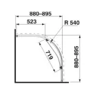 Jika Cubito Pure íves zuhanykabin 90 cm ezüst profil átlátszó üveg (2532420026681)