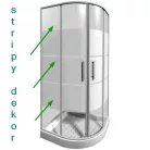 Jika Lyra Plus íves zuhanykabin 90 cm fehér profil stripy üveg (2533820006651)