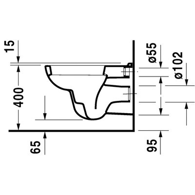 Duravit D-CODE fali WC csésze mélyöblítésű hátsó kifolyású (25350900002)