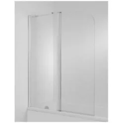   Jika Cubito Pure kétrészes kádparaván balos 140x115 cm ezüst profil átlátszó üveg (2564260026681)