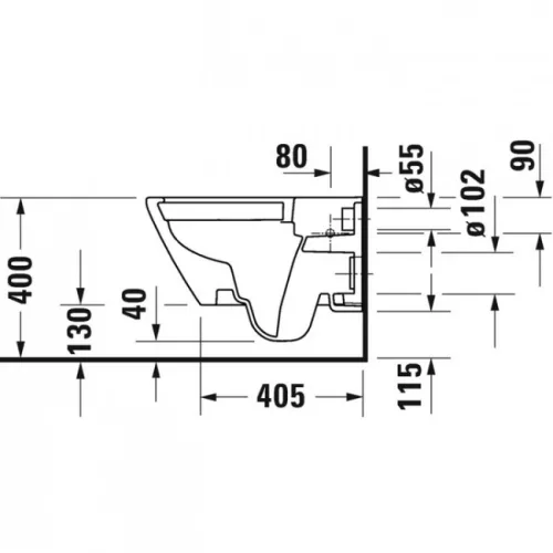 Duravit D-Neo fali Rimfree WC csésze rejtett rögzítés 2577090000 kép