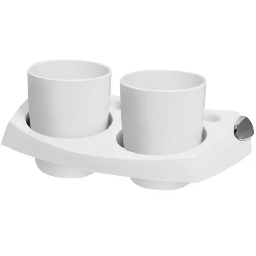 Bisk Capri dupla pohár tartóval fehér műnyag 26702 rajza