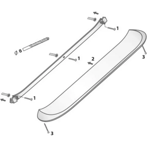 Bisk Athena piperepolc 61 cm fehér műanyag 28602