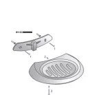 Bisk Athena szappantartó fehér műnyag 28777