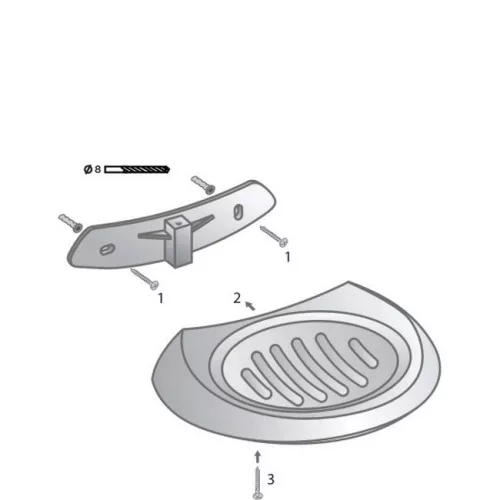 Bisk Athena szappantartó fehér műnyag 28777
