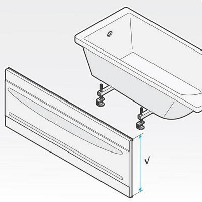 Jika Lyra egyenes kád előlap akril 160x56 cm (2968310000001)