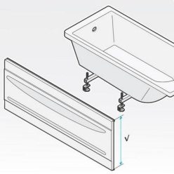   Jika Lyra egyenes kád előlap akril 170x56 cm (2968320000001)