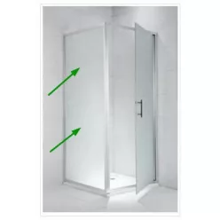   Jika Cubito Pure zuhanyfal 80 cm ezüst profil arctic üveg (2972410026661)