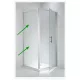 Jika Cubito Pure zuhanyfal 90 cm ezüst profil átlátszó üveg (2972430026681)