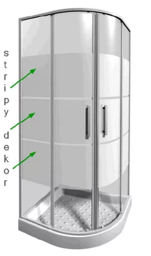 Jika Lyra Plus zuhanyfal 80 cm fehér profil stripy üveg (2973810006651)