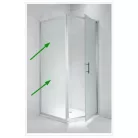Jika Lyra Plus zuhanyfal 90 cm fehér profil átlátszó üveg (2973820006681)