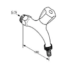 Kludi Standard kifolyó szelep fali 3/4 tömlővéggel fémgombos króm (300250508)