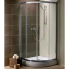 Radaway Premium Plus A1900 íves zuhanykabin króm profil grafit üveg 30413-01-05N műszaki rajz
