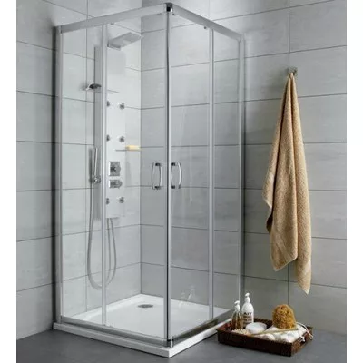 Radaway Premium Plus C D aszimmetrikus zuhanykabin 90x75 átlátszó üveg 30433-01-01N műszaki rajz
