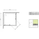 Radaway Premium Plus C1700 szögletes zuhanykabin króm profil átlátszó üveg 30461-01-01N