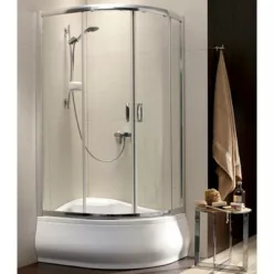 Radaway Premium Plus E1700 íves aszimmetrikus zuhanykabin átlátszó üveg 30481-01-01N műszaki rajz
