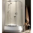 Radaway Premium Plus E1700 íves aszimmetrikus zuhanykabin átlátszó üveg 30481-01-01N műszaki rajz