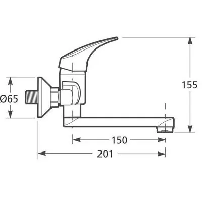 Jika Talas egykaros fali mosdó csaptelep 150 mm króm (3111N70042201)