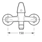 Jika Talas egykaros fali mosdó csaptelep 210 mm króm (3111N70042401)
