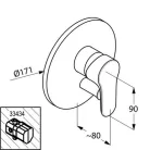 Kludi Objekta egykaros süllyesztett kád és zuhanycsaptelep króm (326150575)
