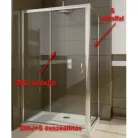 Radaway Premium Plus S 70 zuhanyfal króm profil átlátszó üveg 33401-01-01N rajza