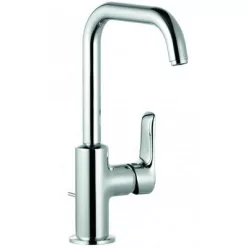 Kludi PURE&SOLID egykaros mosdó csaptelep króm automata leeresztővel 340250575 rajza