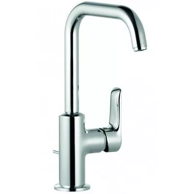 Kludi PURE&SOLID egykaros mosdó csaptelep króm automata leeresztővel 340250575 rajza