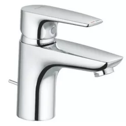 Kludi PURE&SOLID 75 egykaros mosdó csaptelep króm automata leeresztővel 342760575 rajza