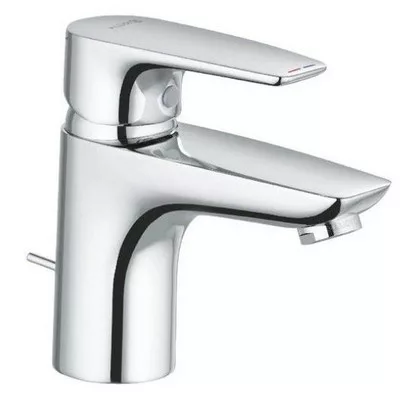 Kludi PURE&SOLID 75 egykaros mosdó csaptelep króm automata leeresztővel 342760575 rajza