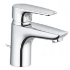 Kludi PURE&SOLID 75 egykaros mosdó csaptelep króm automata leeresztővel 343820575 rajza