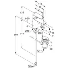 Kludi PURE&SOLID 75 egykaros mosdó csaptelep króm automata leeresztővel 343820575