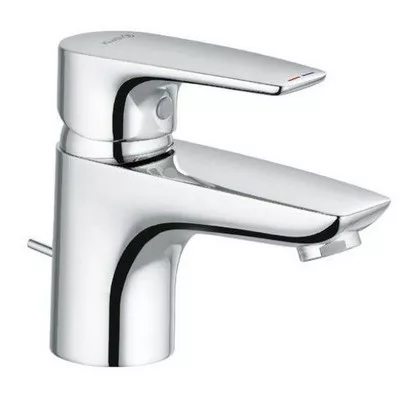 Kludi PURE&SOLID 60 egykaros mosdó csaptelep króm automata leeresztővel 343850575 rajza