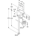Kludi PURE&SOLID 60 egykaros mosdó csaptelep króm automata leeresztővel 343850575