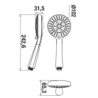 Jika Rio zuhanyszett 100 mm fali tartóval króm (3651R00043611)