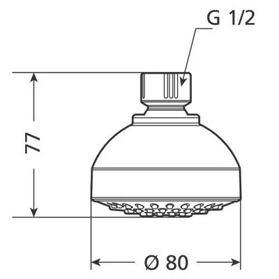 Jika Rio fejzuhany 80 mm króm (3671R10042101)