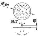 Jika Cubito Pure fejzuhany 30 cm átmérő rozsdamentes acél (3671X10042301)