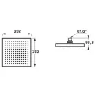 Jika Cubito Pure fejzuhany 20x20 cm króm (3674200040001)