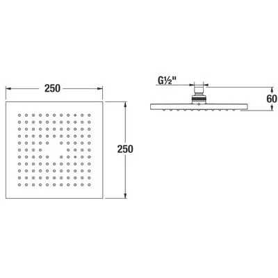 Jika Cubito Pure fejzuhany 25x25 cm króm (3674200040421)