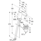 Kludi PURE&EASY 70 egykaros mosdó csaptelep króm automata leeresztővel 372820565